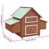 vidaXL Chicken Coop Mocha and White 150x96x110 cm Solid Firwood