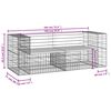 vidaXL Garden Bench Gabion Design 184x71x65.5 cm Solid Wood Douglas