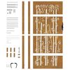 vidaXL Garden Gate 105x180 cm Corten Steel Bamboo Design