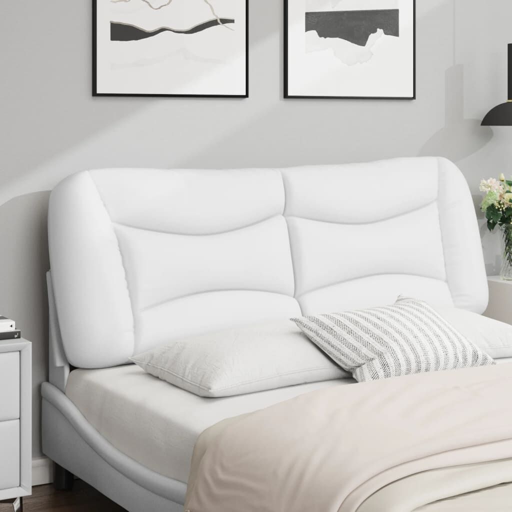 vidaXL Headboard Cushion "Hvar" White 137 cm Double Faux Leather