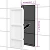vidaXL Shower Niche with 3 Compartments High Gloss White 41x99x9 cm