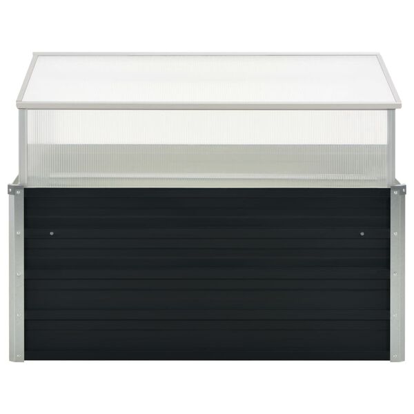 vidaXL Greenhouse Anthracite 100x100x77 cm Galvanised Steel