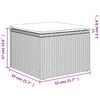 vidaXL Garden Stool with Cushion Black 55x55x37 cm Poly Rattan