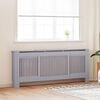 vidaXL MDF Radiator Cover Grey 205 cm