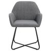 vidaXL Dining Chairs 2 pcs Dark Grey Fabric