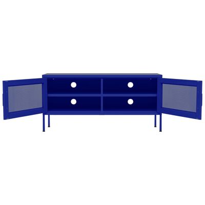 vidaXL TV Cabinet Navy Blue 105x35x50 cm Steel