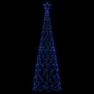 vidaXL Christmas Cone Tree Blue 500 LEDs 100x300 cm