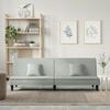vidaXL Sofa Bed Light Grey Velvet