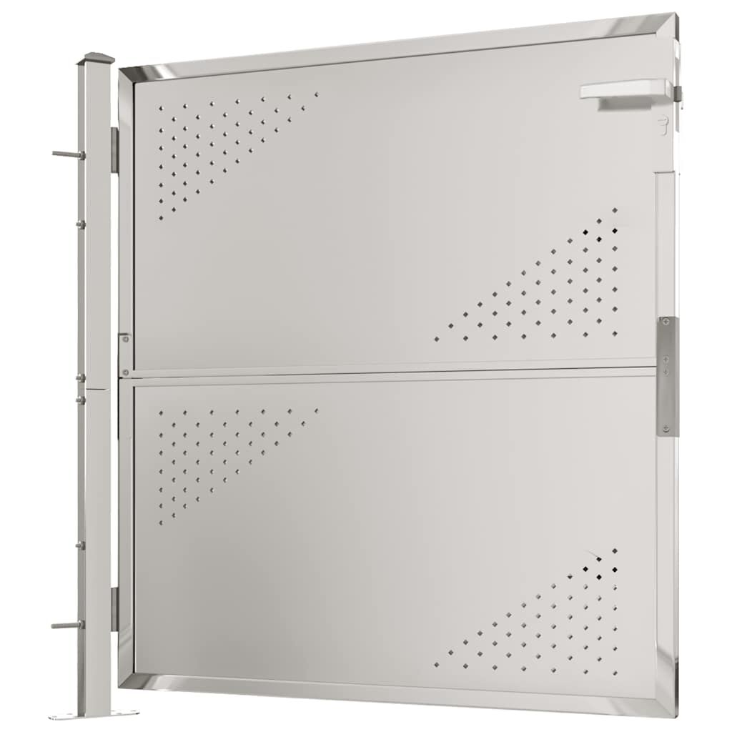 vidaXL Garden Gate 100x100 cm Stainless Steel