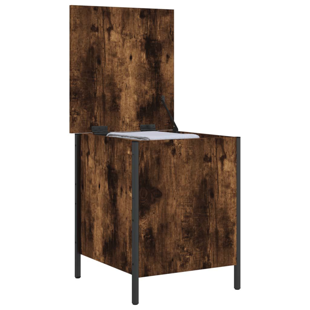 vidaXL Storage Bench Smoked Oak 40x42.5x50 cm Engineered Wood