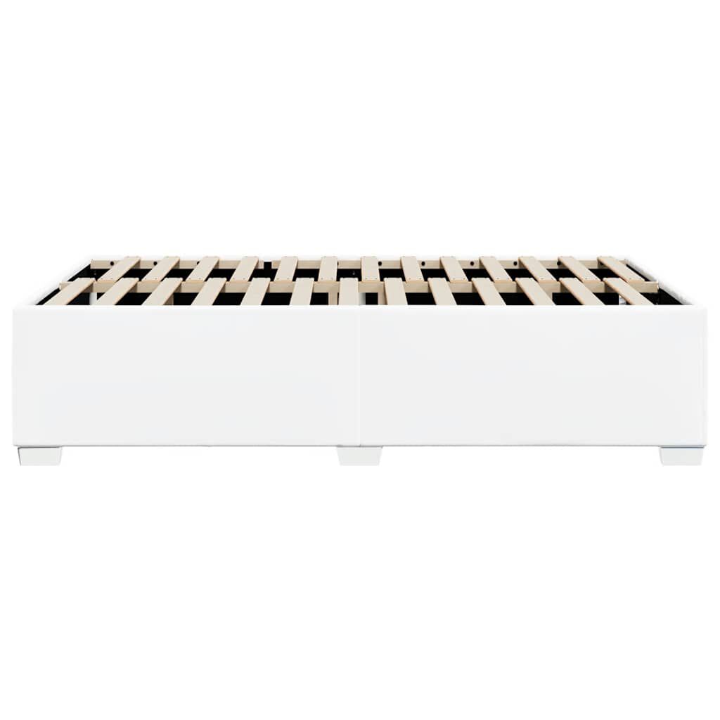 vidaXL Bed Frame without Mattress White Full Faux Leather