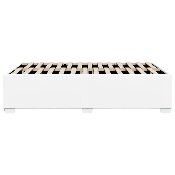 vidaXL Bed Frame without Mattress White Full Faux Leather