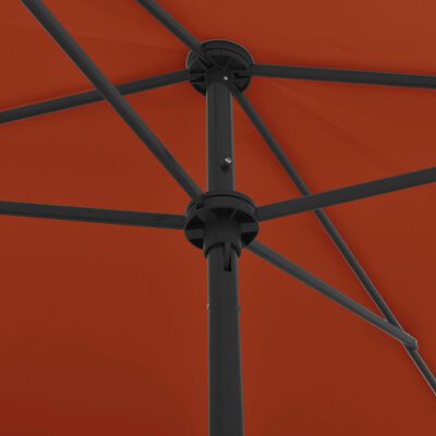 vidaXL Beach Parasol Terracotta 200x125 cm