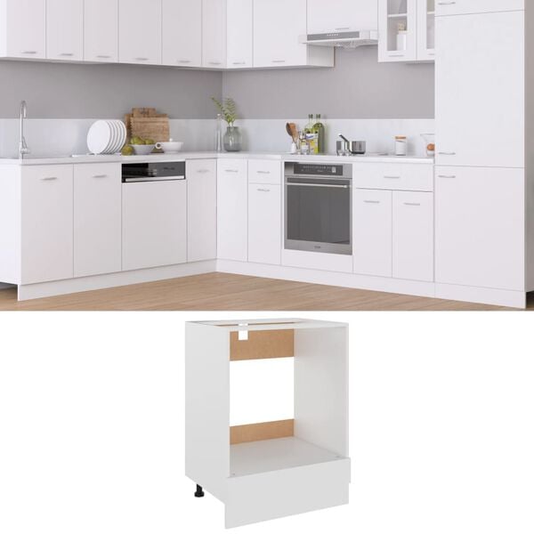 vidaXL Oven Cabinet Lyon White 60x46x81.5 cm Engineered Wood