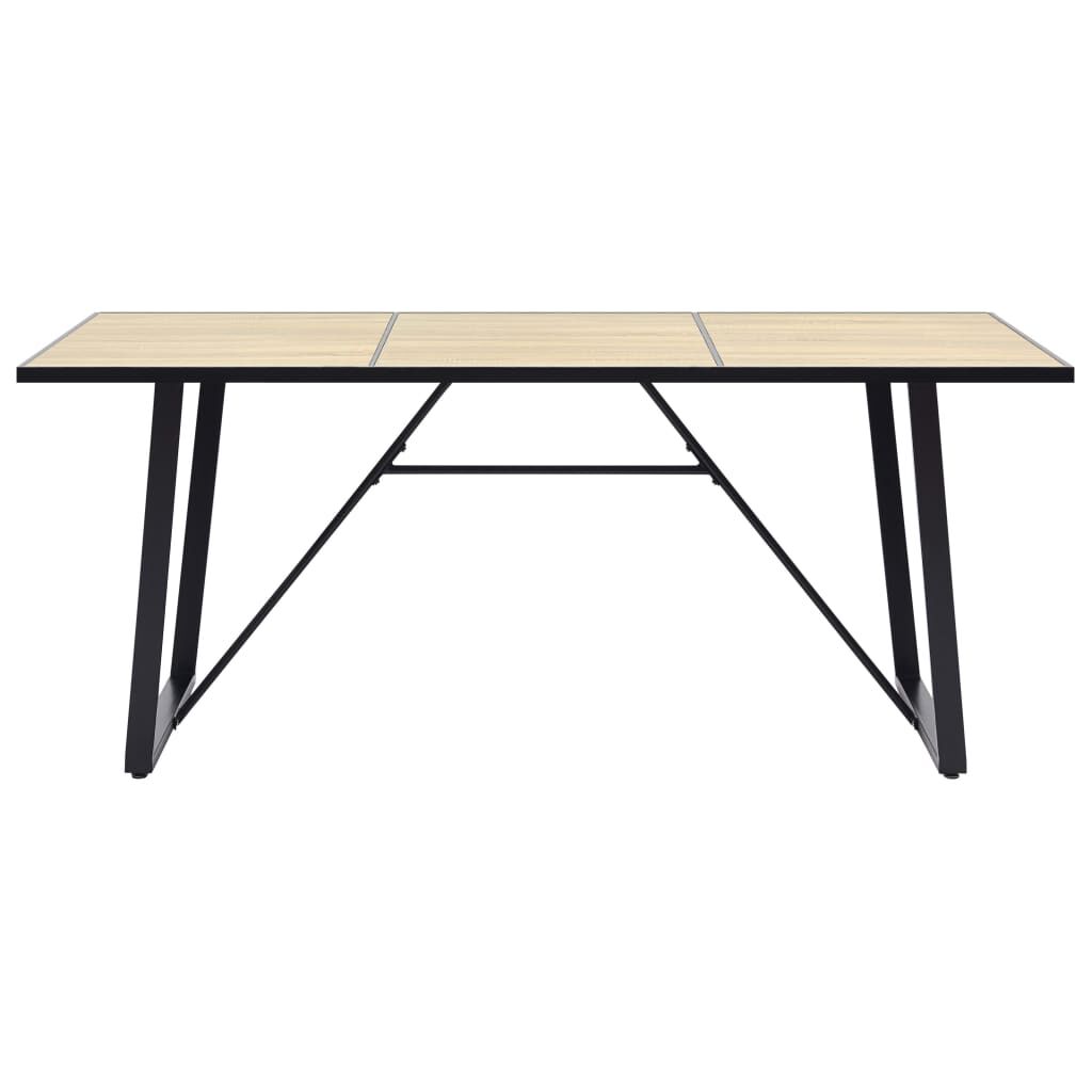 vidaXL Dining Table Oak 200x100x75 cm MDF