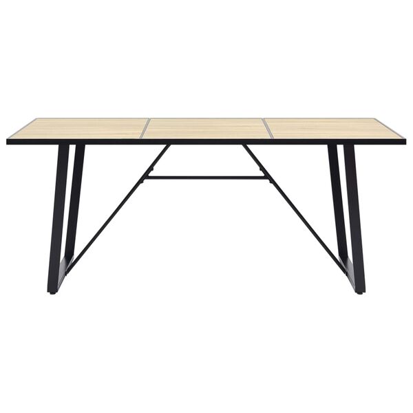 vidaXL Dining Table Oak 200x100x75 cm MDF
