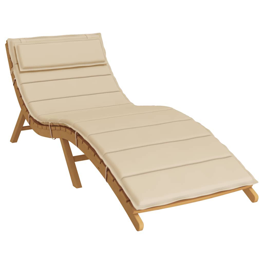 vidaXL Sun Lounger Cushion Beige 180x60x4 cm Oxford Fabric