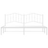 vidaXL Metal Bed Frame without Mattress with Headboard White 193x203cm