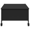 vidaXL Coffee Table with Wheels Black 91x55x34 cm Engineered Wood