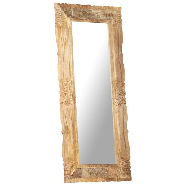 vidaXL Mirror 110x50 cm Solid Mango Wood