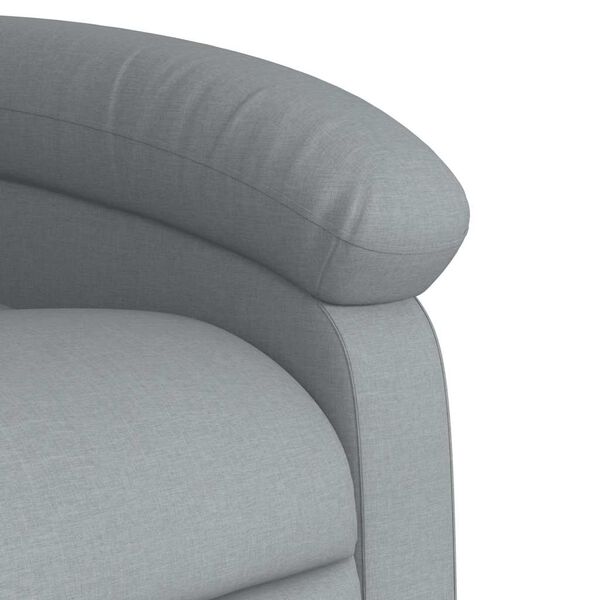 vidaXL Electric Recliner Chair Light Grey Fabric