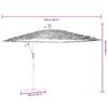 vidaXL Garden Parasol with Steel Pole Brown 246x246x230 cm