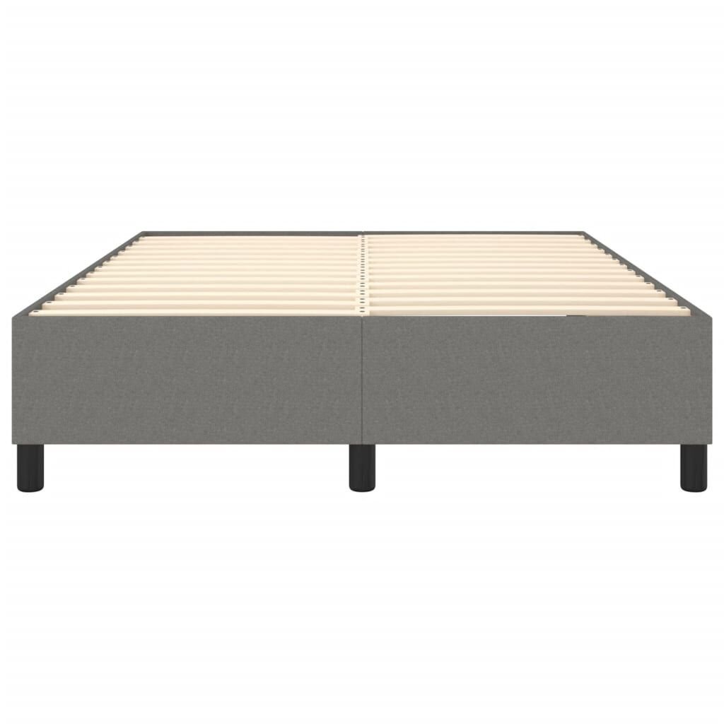vidaXL Bed Frame without Mattress Dark Grey Double Fabric