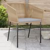 vidaXL Garden Chairs 2 pcs with Cushions Brown Poly Rattan