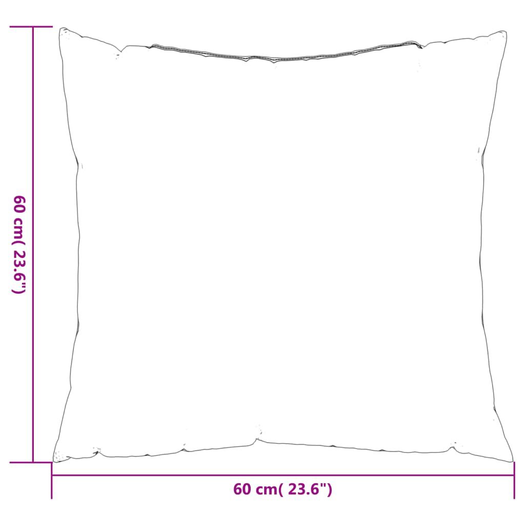 vidaXL Sofa Cushions 4 pcs Cream 60x60 cm Fabric