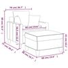 vidaXL Sofa Chair with Footstool Dark Grey 60 cm Fabric
