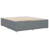 vidaXL Bed Frame without Mattress Light Grey King Fabric
