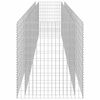 vidaXL Gabion Raised Bed Galvanised Steel 450x90x100 cm