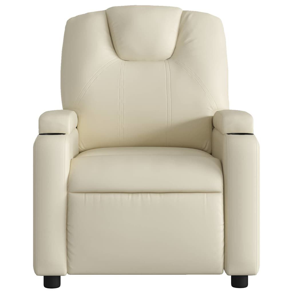 vidaXL Electric Recliner Chair Cream Faux Leather