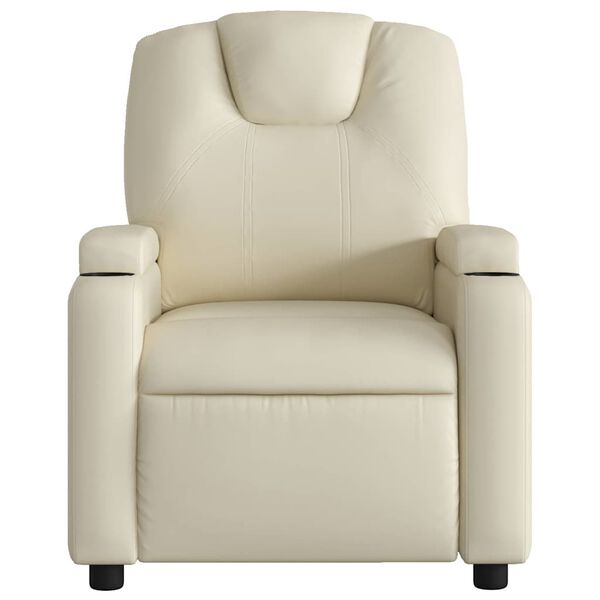 vidaXL Electric Recliner Chair Cream Faux Leather