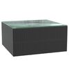 vidaXL 7 Piece Garden Lounge Set with Cushions Poly Rattan Black