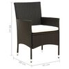 vidaXL Garden Chairs with Cushions 2 pcs Poly Rattan Black