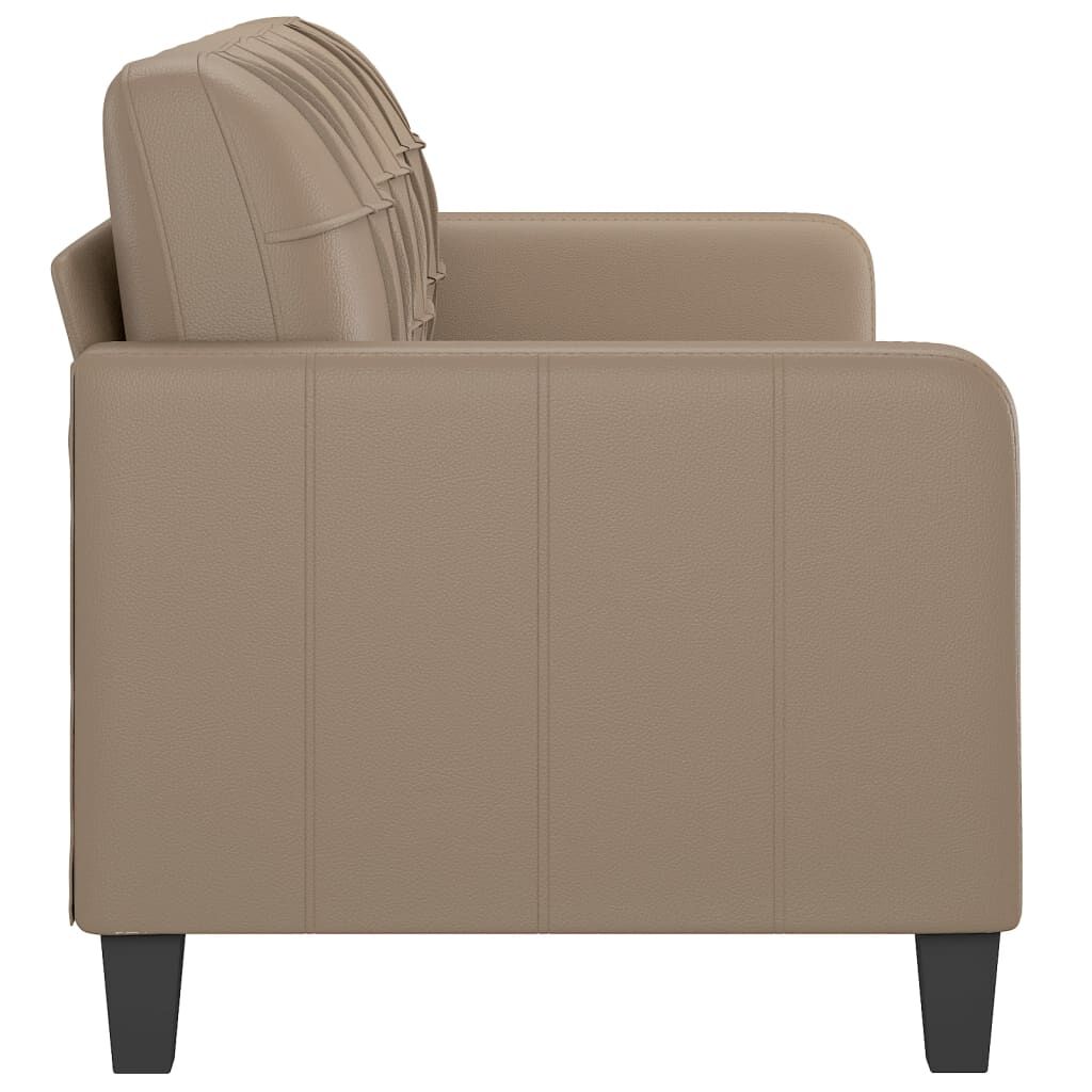 vidaXL 3-Seater Sofa Cappuccino 180 cm Faux Leather