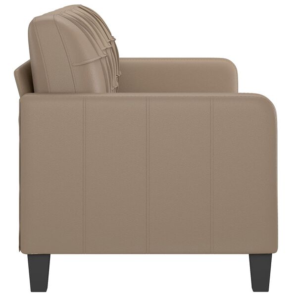 vidaXL 3-Seater Sofa Cappuccino 180 cm Faux Leather