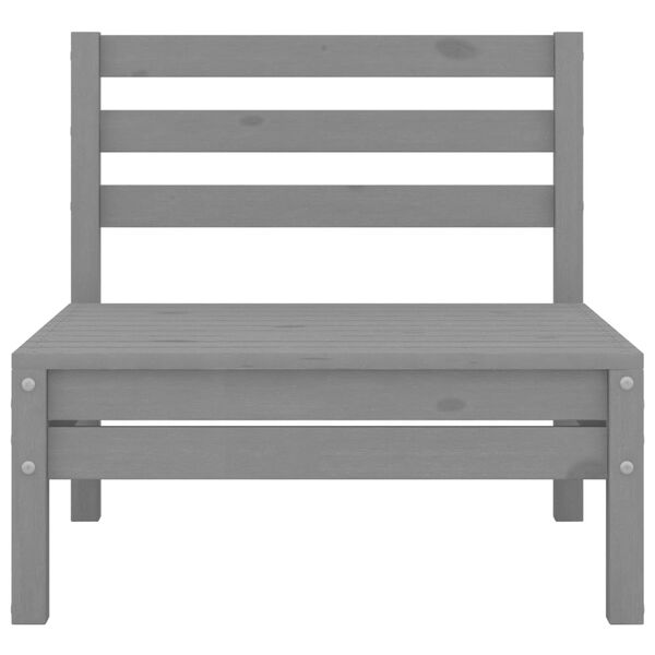 vidaXL 4 Piece Garden Lounge Set Grey Solid Pinewood