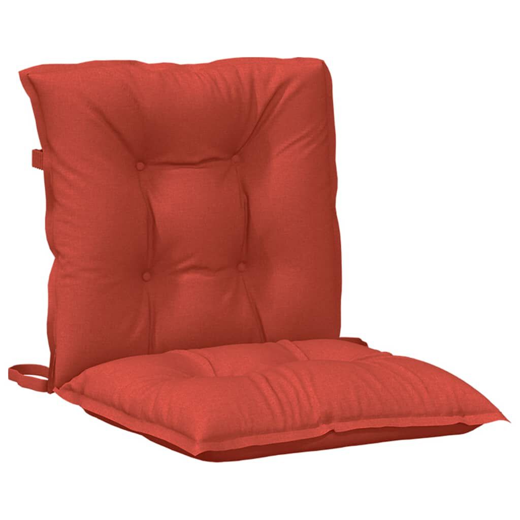 vidaXL Lowback Chair Cushions 2 pcs Melange Red 100x50x7 cm Fabric