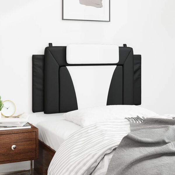 vidaXL Headboard Cushion "Viana" Black and White 100 cm Faux Leather
