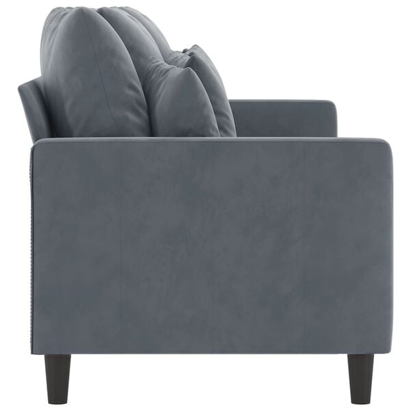 vidaXL 3-Seater Sofa Dark Grey 180 cm Velvet