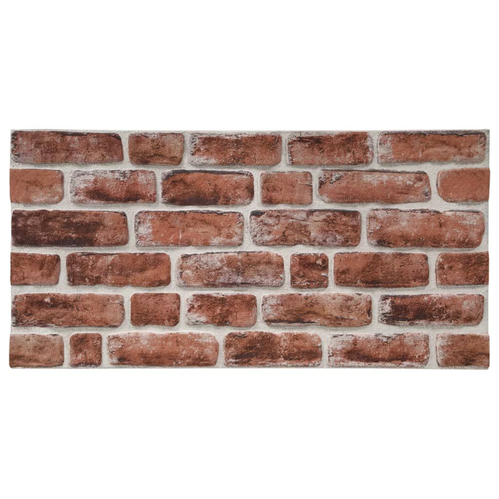 vidaXL 3D Wall Panels with Dark Brown Brick Design 10 pcs EPS