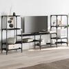 vidaXL TV Cabinet Black 206.5x28.5x95 cm Engineered Wood