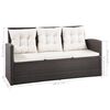 vidaXL 5 Piece Garden Lounge Set with Cushions Poly Rattan Brown