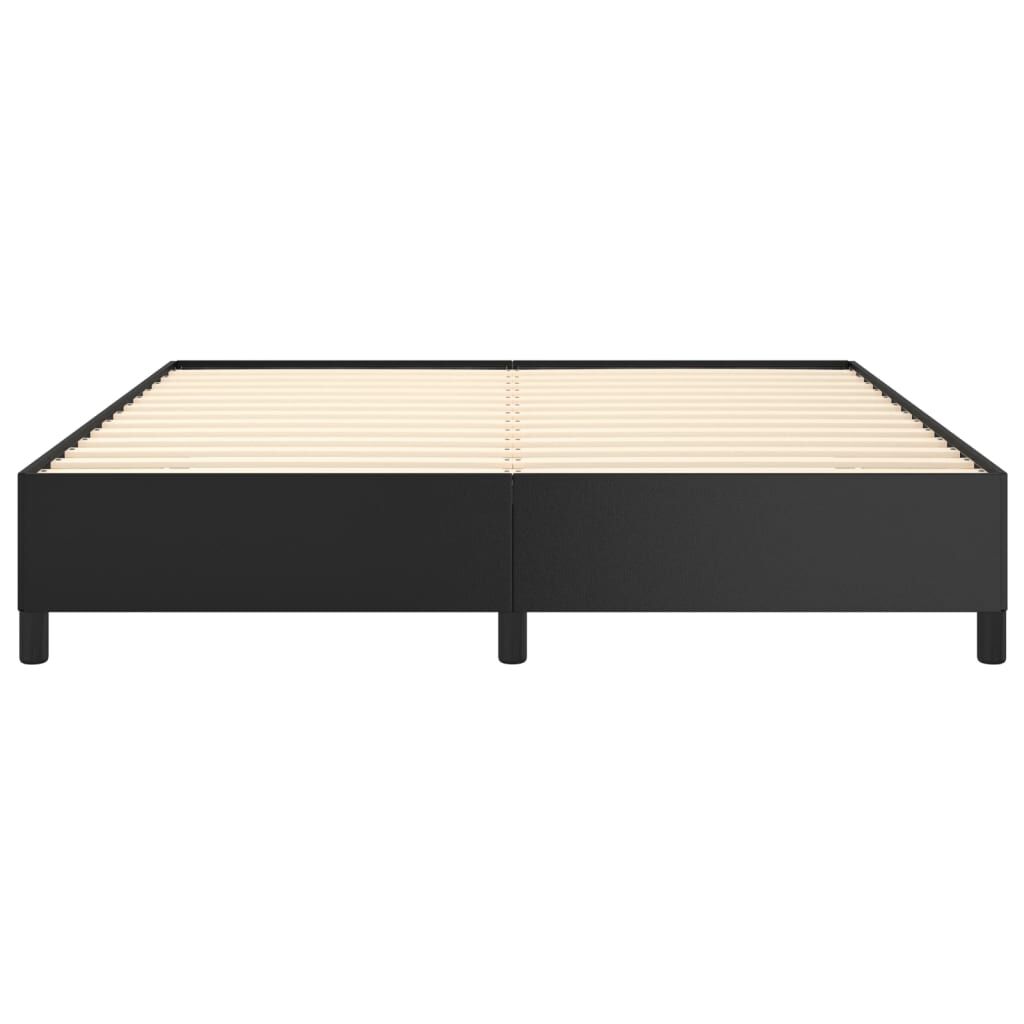 vidaXL Bed Frame without Mattress Black 152x203 cm Queen Faux Leather