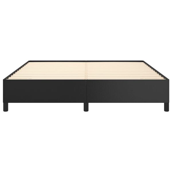 vidaXL Bed Frame without Mattress Black 152x203 cm Queen Faux Leather