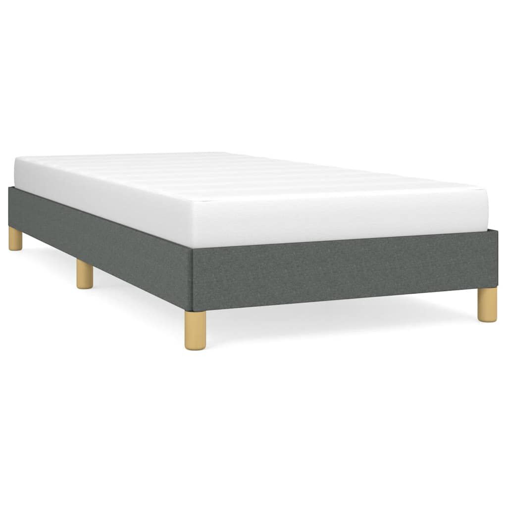 vidaXL Bed Frame without Mattress Dark Grey 100x203 cm Twin XL Fabric