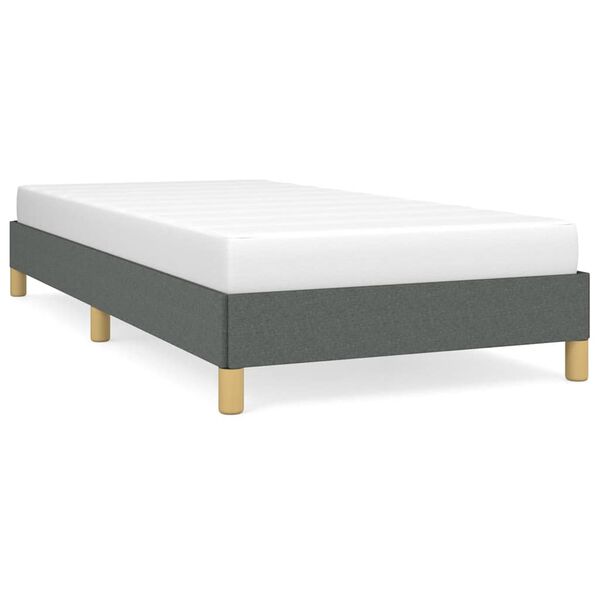 vidaXL Bed Frame without Mattress Dark Grey 100x203 cm Twin XL Fabric