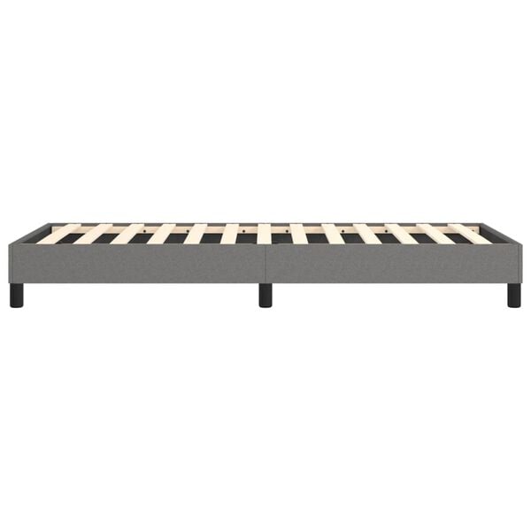 vidaXL Bed Frame without Mattress Dark Grey Twin Fabric (US Only)